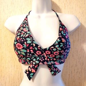 Floral Halter Bikini Top